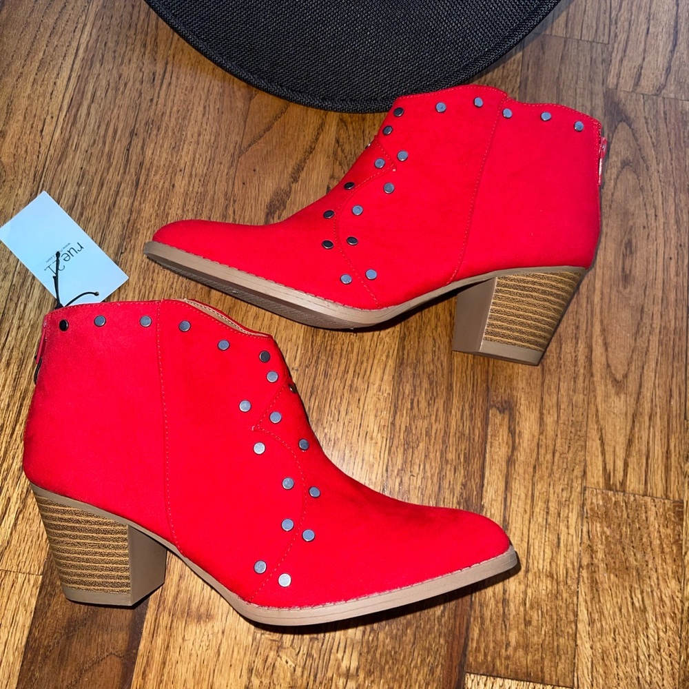 Rue21 Red western Studded booties size 6